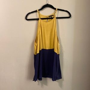 High neck 2 toned spaghetti tank top size Medium